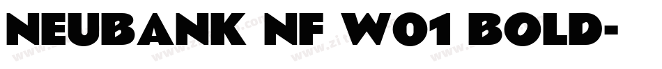 Neubank NF W01 Bold字体转换